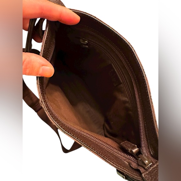 Gucci GG Nylon Crossbody Messenger Bag- Chocolate Brown - Picture 6 of 6